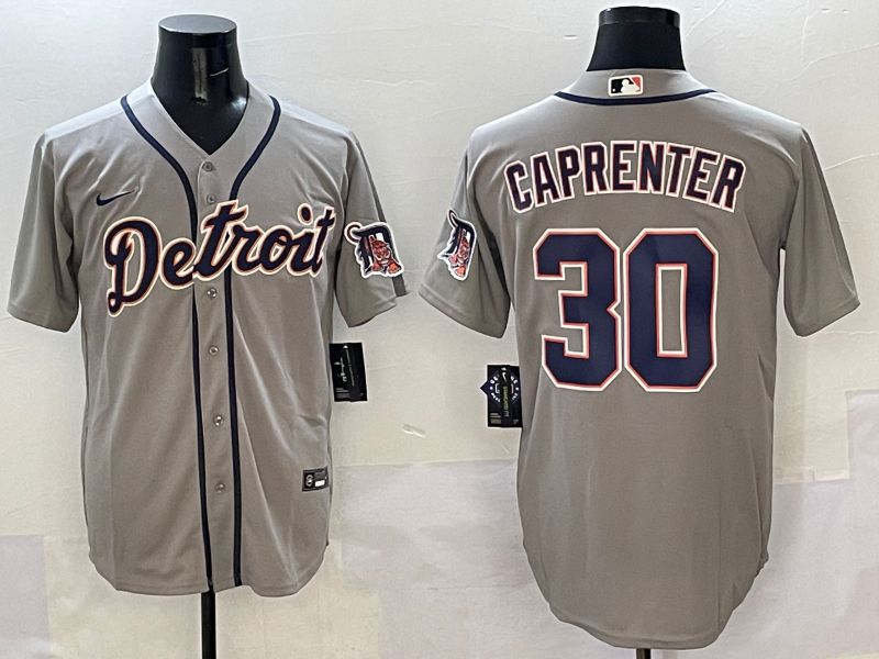 Men Detroit Tigers #30 Caprenter Grey Game Nike 2025 MLB Jersey style 5072